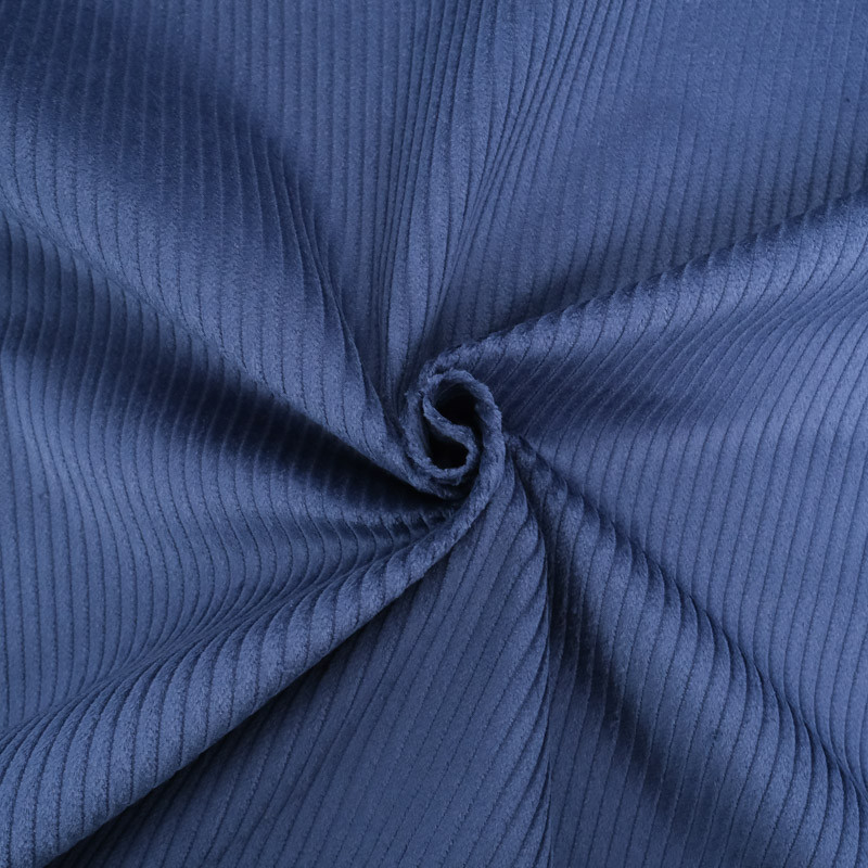 Velours Grosses Côtes Coton Oeko-Tex indigo